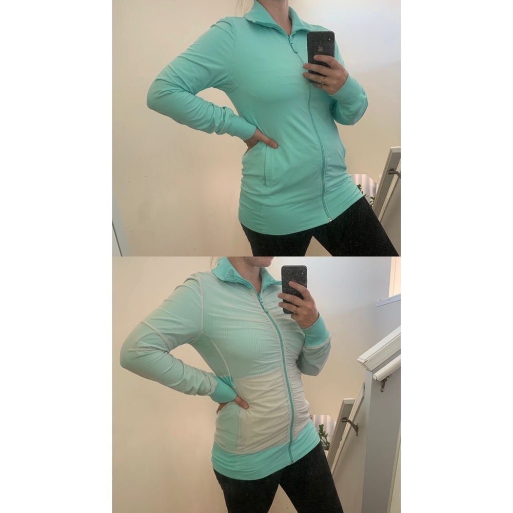 Lululemon Raja Reversible Jacket Teal Mesh Size 8 - Picture 1 of 8
